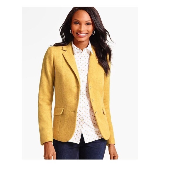 Talbots Aberdeen Wool Blazer Mustard 
